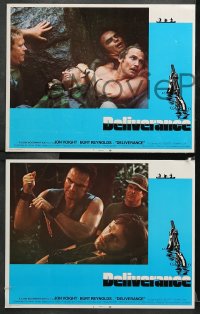 9g596 DELIVERANCE 5 int'l LCs 1972 Jon Voight, Burt Reynolds, Ned Beatty, John Boorman classic!