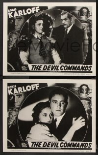 9g518 DEVIL COMMANDS 6 LCs R1955 Boris Karloff & the iron hand of horror!