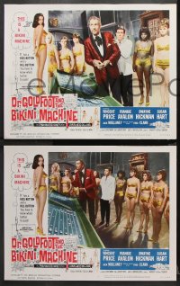 9g123 DR. GOLDFOOT & THE BIKINI MACHINE 8 LCs 1965 Vincent Price, babes with kiss & kill buttons!