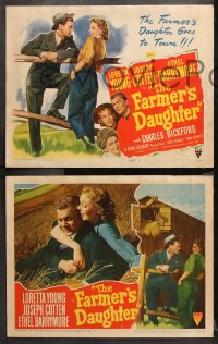9g142 FARMER'S DAUGHTER 8 LCs 1947 pretty Loretta Young, Joseph Cotten, Ethel Barrymore!