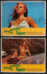 9g145 FATHOM 8 LCs 1967 w/best close up of super sexy Raquel Welch in skydiving gear & parachute!