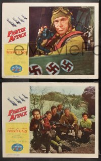 9g146 FIGHTER ATTACK 8 LCs 1953 great images of pilot Sterling Hayden in World War II!