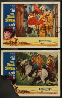 9g524 FIRST TEXAN 6 LCs 1956 great images of cowboy Joel McCrea, plus sexy Felicia Farr!
