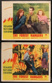 9g776 FOREST RANGERS 3 LCs 1942 Fred MacMurray, sexy Paulette Goddard & Lynne Overman!