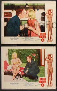 9g686 GIRL HUNTERS 4 LCs 1963 Mickey Spillane as Mike Hammer, pulp fiction, sexy Shirley Eaton!