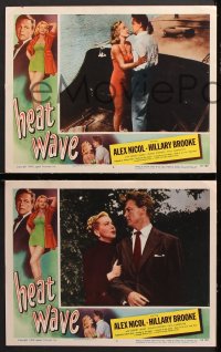 9g781 HEAT WAVE 3 LCs 1954 HOT tempting taunting bad girl Hillary Brooke, Alex Nicol!