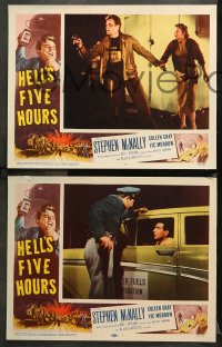 9g536 HELL'S FIVE HOURS 6 LCs 1958 Stephen McNally, top suspense story of the nuclear age!