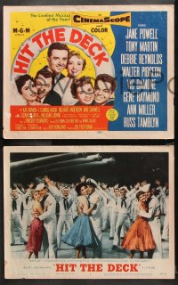 9g176 HIT THE DECK 8 LCs 1955 Debbie Reynolds, Jane Powell, sexy dancer Ann Miller!