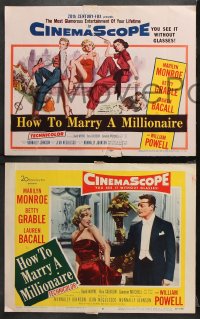 9g178 HOW TO MARRY A MILLIONAIRE 8 LCs 1953 sexy Marilyn Monroe, Betty Grable & Lauren Bacall!
