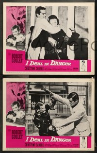 9g442 I DEAL IN DANGER 7 LCs 1966 cool images of singer Robert Goulet as a spy!