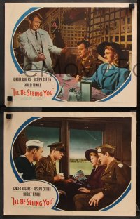 9g784 I'LL BE SEEING YOU 3 LCs 1945 images of Ginger Rogers, Joseph Cotten + Chill Wills, Derek!