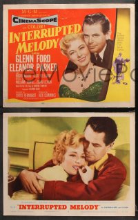 9g190 INTERRUPTED MELODY 8 LCs 1955 Glenn Ford, Eleanor Parker as opera singer Marjorie Lawrence
