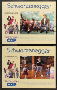 9g206 KINDERGARTEN COP 8 LCs 1990 great images of Arnold Schwarzenegger, directed by Ivan Reitman!