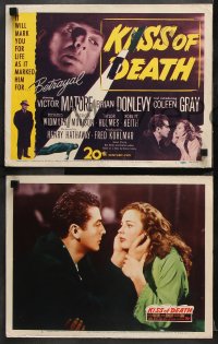 9g210 KISS OF DEATH 8 LCs 1947 Victor Mature, Brian Donlevy, Coleen Gray, film noir classic!