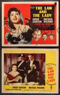 9g216 LAW & THE LADY 8 LCs 1951 tc art of Greer Garson w/ necklace, Michael Wilding, Fernando Lamas!