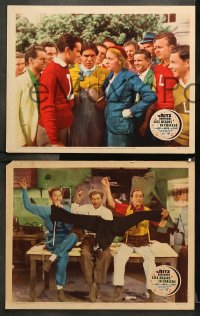 9g697 LIFE BEGINS IN COLLEGE 4 LCs 1937 The Ritz Brothers play football, great images, Joan Davis!