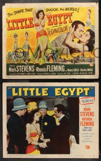 9g223 LITTLE EGYPT 8 LCs 1951 great images of sexy belly dancer Rhonda Fleming, Mark Stevens!