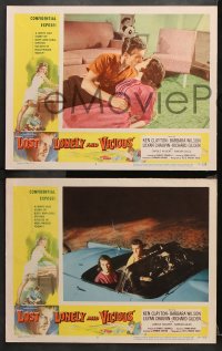9g699 LOST, LONELY & VICIOUS 4 LCs 1958 Ken Clayton, Barbara Wilson, old cars & bad girls!