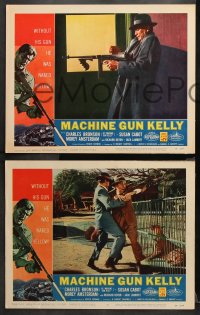 9g792 MACHINE GUN KELLY 3 LCs 1958 cool border art of Charles Bronson, Roger Corman, AIP!