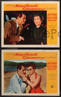 9g701 MAGNIFICENT OBSESSION 4 LCs 1954 Jane Wyman w/Rock Hudson, Douglas Sirk directed!