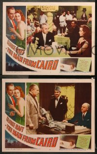 9g610 MAN FROM CAIRO 5 LCs 1953 George Raft, sexy Gianna Maria Canale in bath, cool gambling image!
