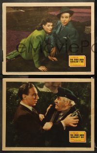 9g796 MAN WHO WOULDN'T DIE 3 LCs 1942 images of Lloyd Nolan as Michael Shayne, Marjorie Reynolds!