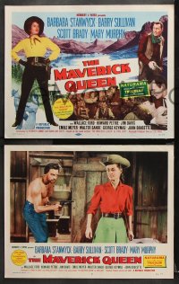 9g236 MAVERICK QUEEN 8 LCs 1956 sexy, tough cowgirl Barbara Stanwyck, from Zane Grey's novel!