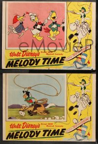 9g547 MELODY TIME 6 LCs 1948 Walt Disney, cool cartoon art of Pecos Bill, Little Toot!
