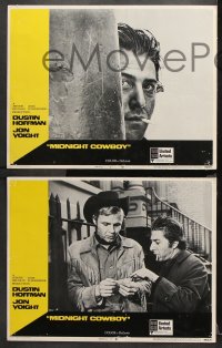 9g548 MIDNIGHT COWBOY 6 int'l LCs 1969 Dustin Hoffman, Jon Voight, John Schlesinger classic!