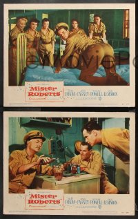 9g706 MISTER ROBERTS 4 LCs 1955 Henry Fonda, James Cagney, William Powell, Lemmon, Ford!