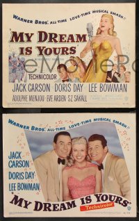 9g250 MY DREAM IS YOURS 8 LCs 1949 Doris Day, Jack Carson, Lee Bowman, Adolphe Menjou, Michael Curtiz!