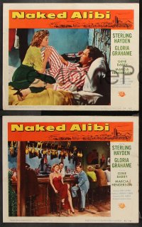 9g457 NAKED ALIBI 7 LCs 1954 sexy Gloria Grahame, Sterling Hayden, Gene Barry, film noir!