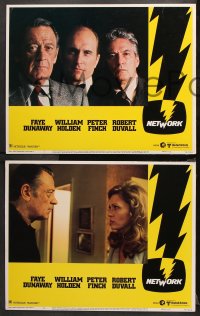 9g258 NETWORK 8 LCs 1976 Faye Dunaway, Robert Duvall, William Holden, Peter Finch, Sidney Lumet!