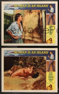 9g460 NO MAN IS AN ISLAND 7 LCs 1962 U.S. Navy sailor Jeffrey Hunter fought in Guam by himself!