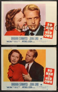 9g267 NO MAN OF HER OWN 8 LCs 1950 cool images of Barbara Stanwyck, John Lund, Lyle Bettger!