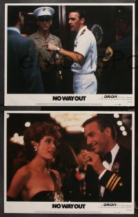 9g268 NO WAY OUT 8 LCs 1987 images of Naval officer Kevin Costner & Sean Young, Gene Hackman!