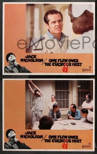 9g710 ONE FLEW OVER THE CUCKOO'S NEST 4 LCs 1975 Jack Nicholson & Louise Fletcher, Milos Forman!