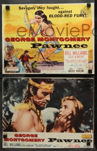 9g283 PAWNEE 8 LCs 1957 Native American George Montgomery, gorgeous Lola Albright!