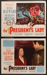 9g296 PRESIDENT'S LADY 8 LCs 1953 sexy adulteress Susan Hayward, Charlton Heston, Faye Bainter!