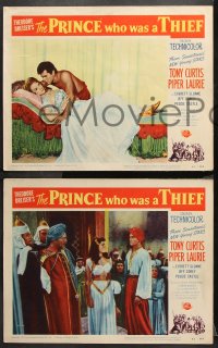9g555 PRINCE WHO WAS A THIEF 6 LCs 1951 Tony Curtis, sexy Piper Laurie & Cabot, Arabian Nights!