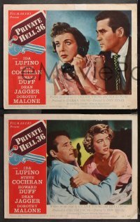 9g298 PRIVATE HELL 36 8 LCs 1954 sexy Ida Lupino makes men steal and kill, Don Siegel!