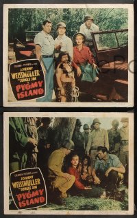 9g468 PYGMY ISLAND 7 LCs 1950 great images of Johnny Weissmuller as Jungle Jim with Ann Savage!