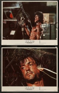 9g810 RAMBO FIRST BLOOD PART II 3 LCs 1985 cool images of one man army Sylvester Stallone!