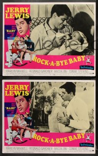 9g319 ROCK-A-BYE BABY 8 LCs R1967 Jerry Lewis with Marilyn Maxwell, Connie Stevens, and triplets!