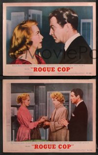 9g558 ROGUE COP 6 LCs 1954 Robert Taylor, Raft, Francis, Janet Leigh is a thing called temptation!
