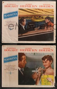 9g559 SABRINA 6 LCs 1954 great images of Humphrey Bogart, Audrey Hepburn and William Holden!