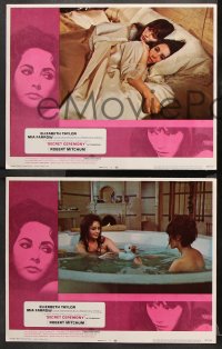 9g328 SECRET CEREMONY 8 LCs 1968 Elizabeth Taylor, Mia Farrow, Robert Mitchum!