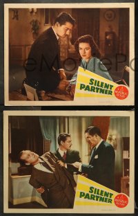 9g823 SILENT PARTNER 3 LCs 1944 great images of William Henry, Beverly Lloyd, Grant Withers!