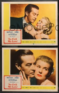 9g342 SO EVIL MY LOVE 8 LCs 1948 Ray Milland & back-stabbing Ann Todd, Muriel Aked!