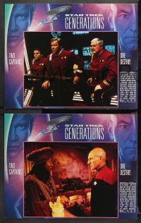 9g569 STAR TREK: GENERATIONS 6 LCs 1994 Patrick Stewart as Picard, William Shatner as Kirk!